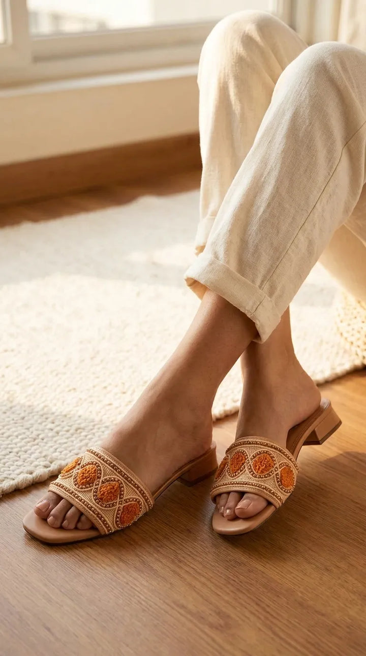 Brown Formal Slipper For Women FR8543