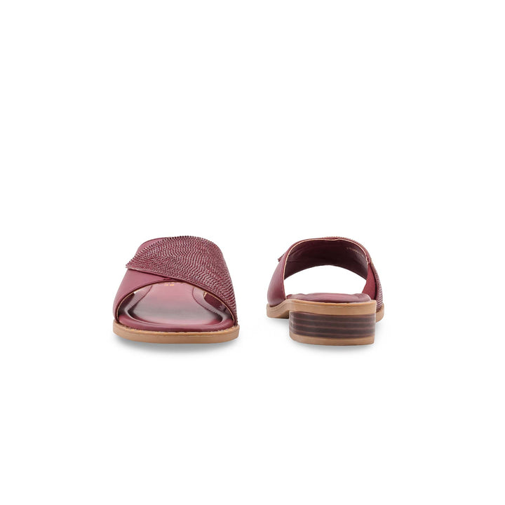Maroon Formal Slipper For Women FR8551