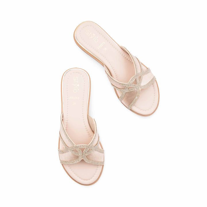Golden Formal Slipper For Women FR8553