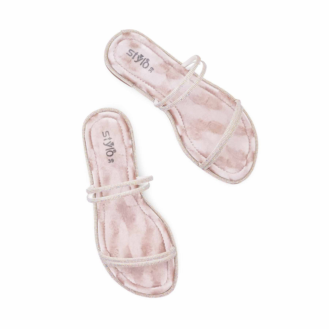 Beige Formal Slipper For Women FR8555