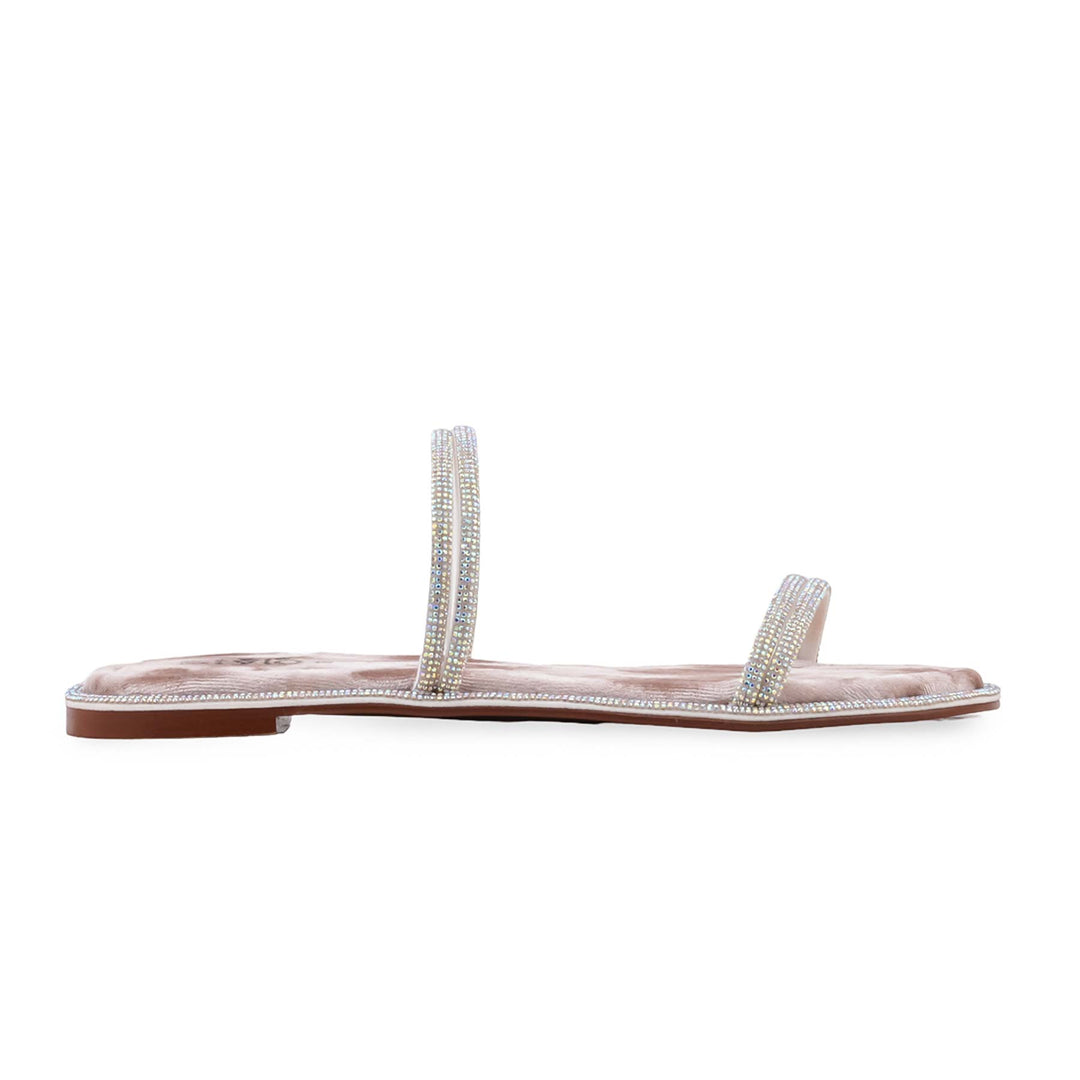 Beige Formal Slipper For Women FR8555