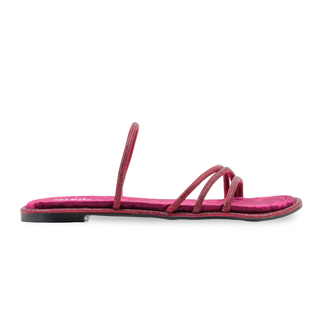 Maroon Formal Slipper For Women FR8558