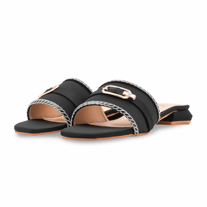 Black Formal Slipper For Ladies FR8562