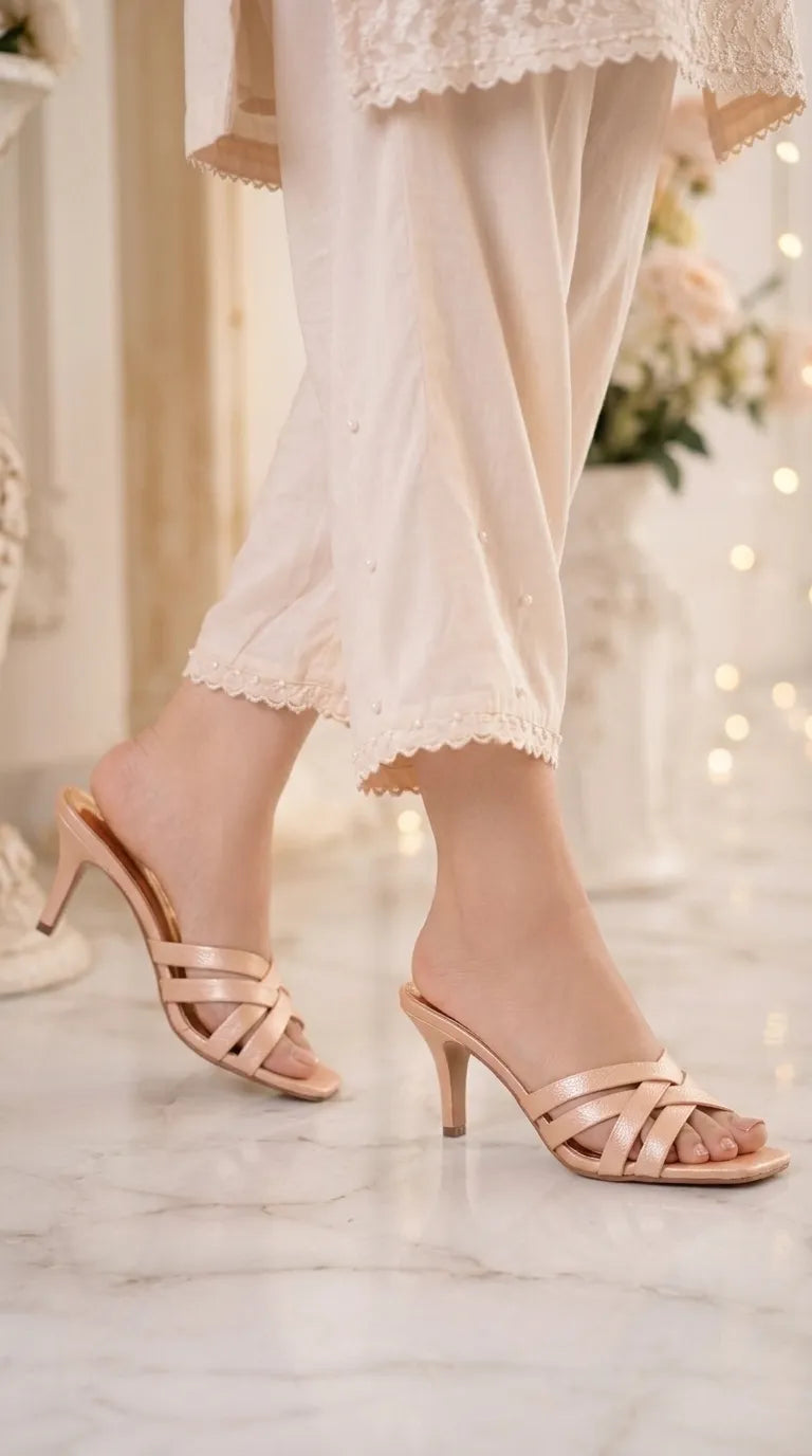 Peach Formal Slipper For Ladies FR8601
