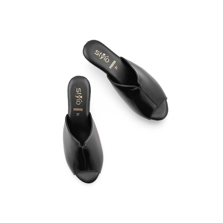 Black Formal Slipper For Women FR8609