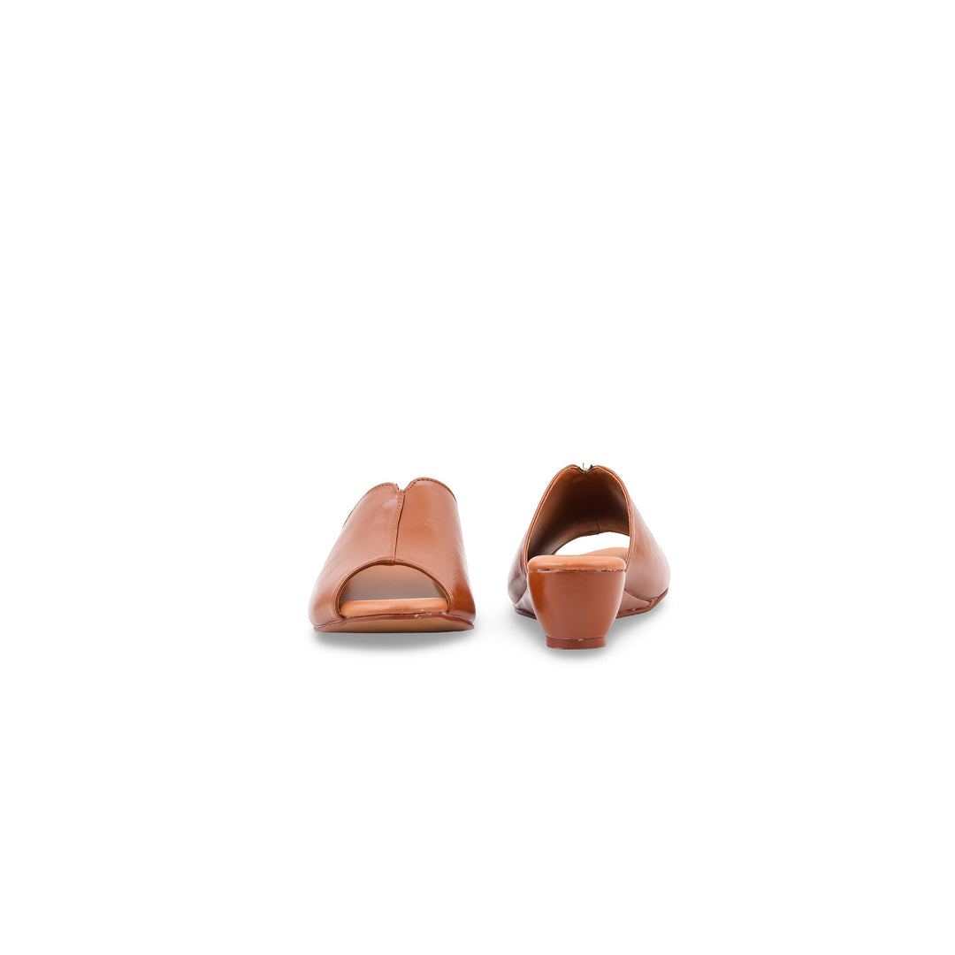 Tan Formal Slipper For Women FR8609