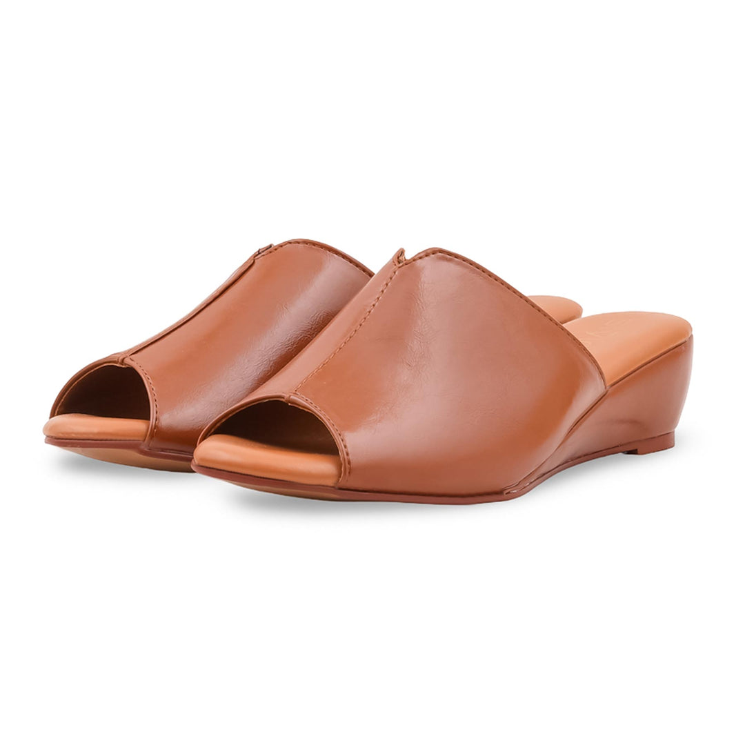 Tan Formal Slipper For Women FR8609