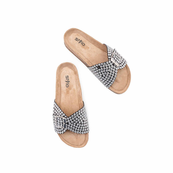 Golden Formal Slipper For Women FR8612