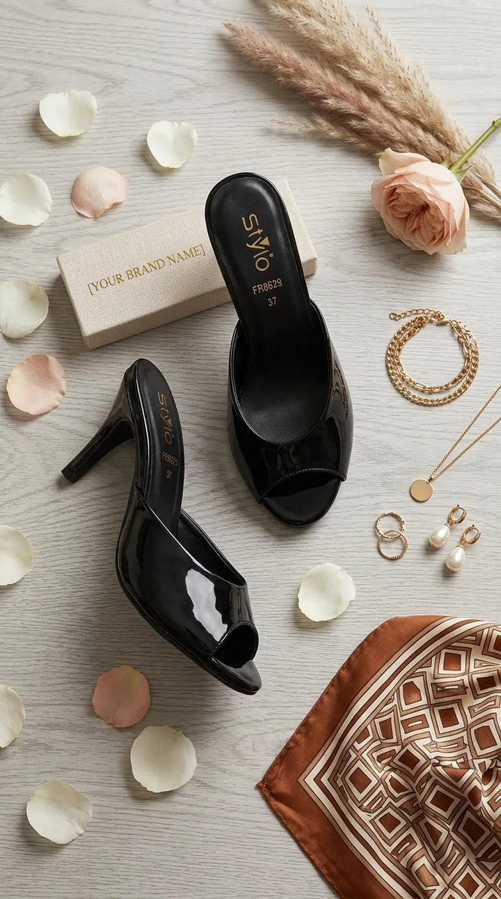 Black Formal Slipper For Women FR8629