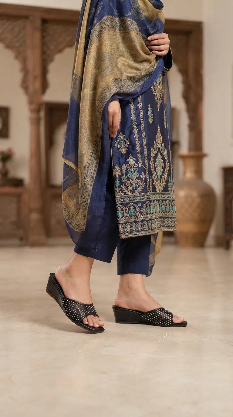 Black Formal Slipper For Women FR8685
