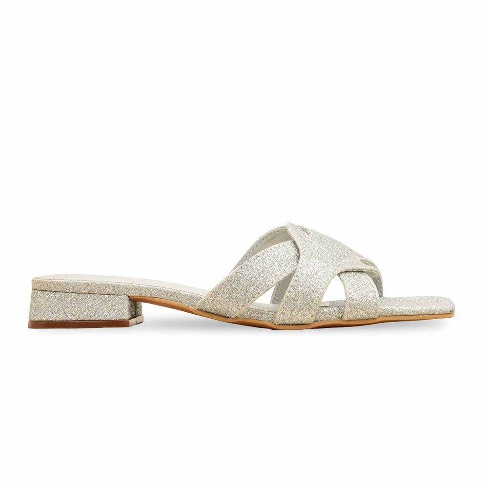Silver Formal Slipper For Women FRS003