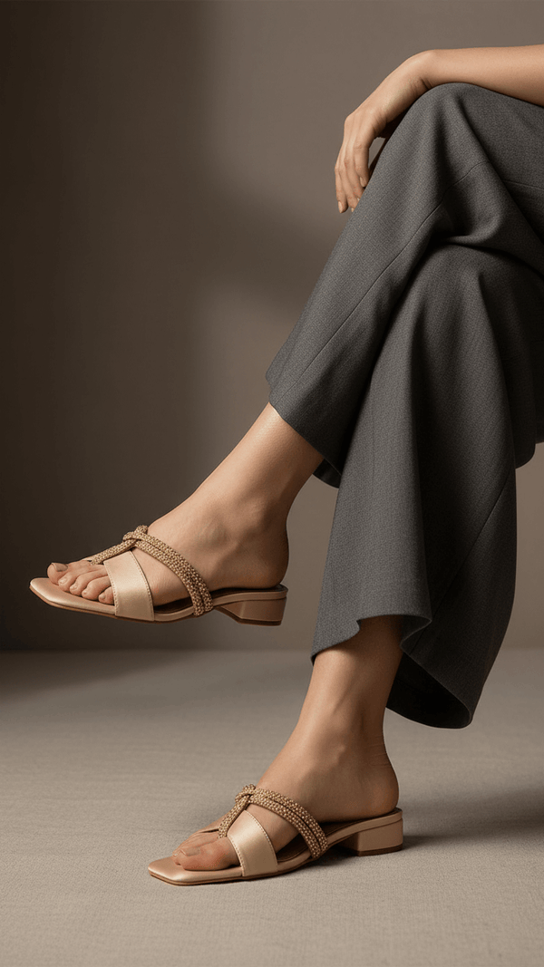 Beige Formal Slipper For Women FRS007