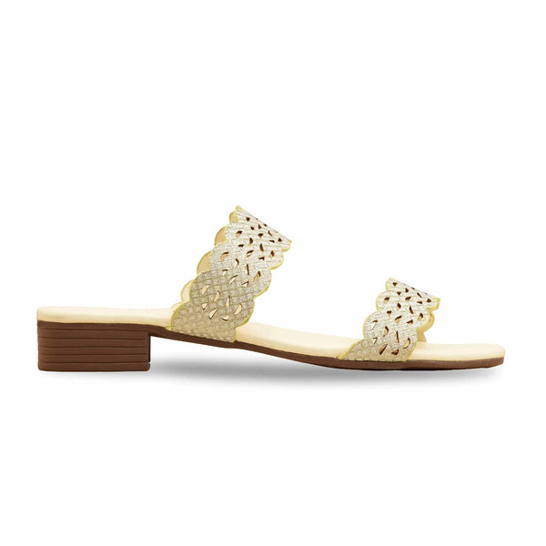 Beige Formal Slipper For Ladies FRS009