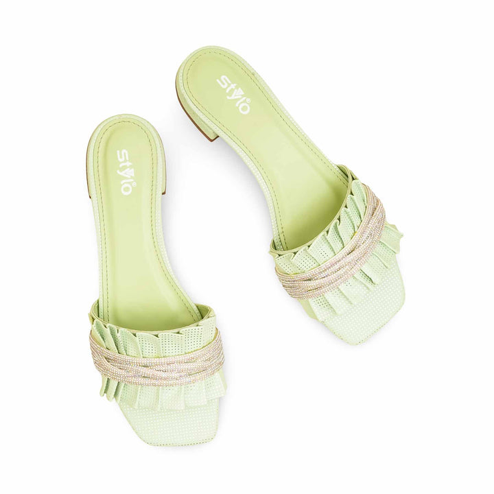 Green Formal Slipper For Women FRS010