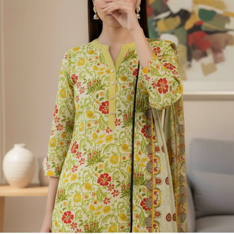 3PC Unstitched Printed Suit US5467