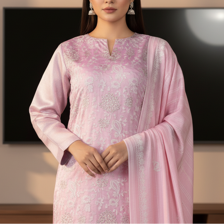 3PC Unstitched Embroidered Suit US5506