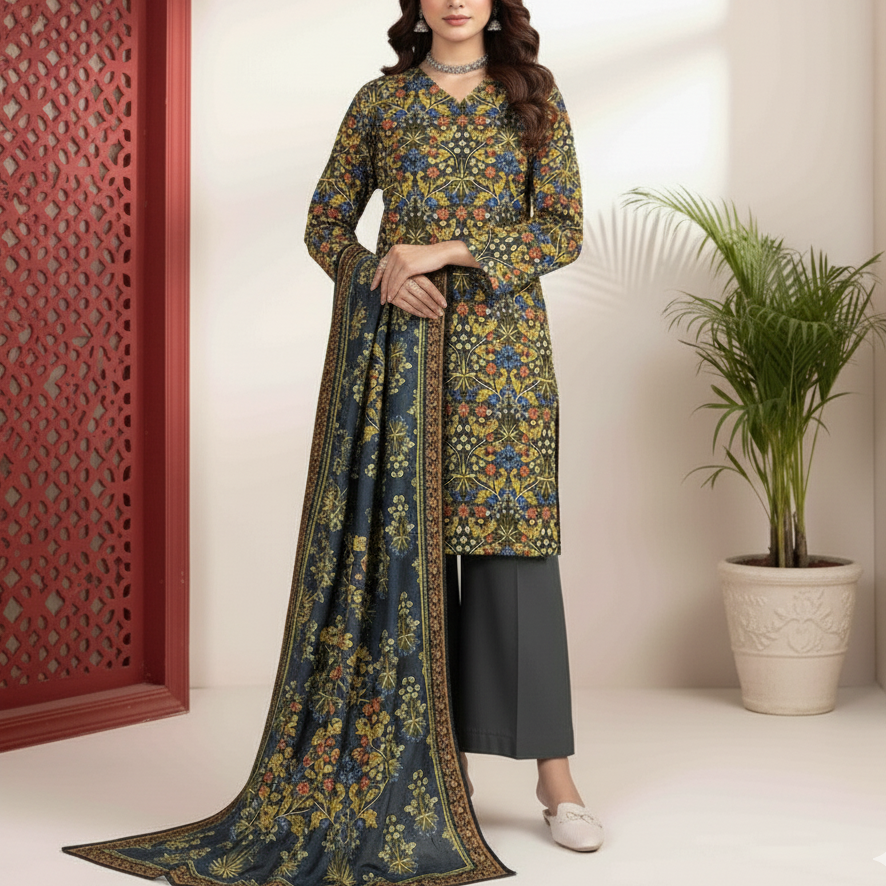 3PC Unstitched Printed Suit US5472