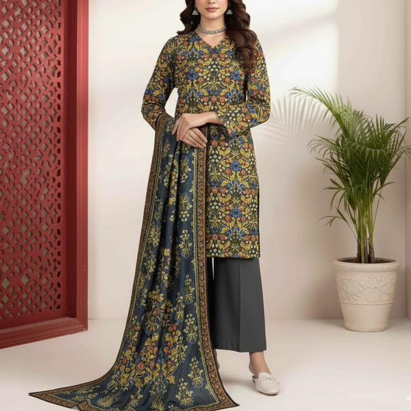 3PC Unstitched Printed Suit US5472