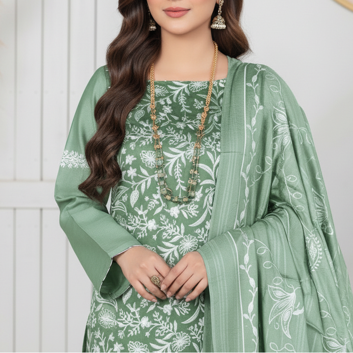 3PC Unstitched Embroidered Suit US5507
