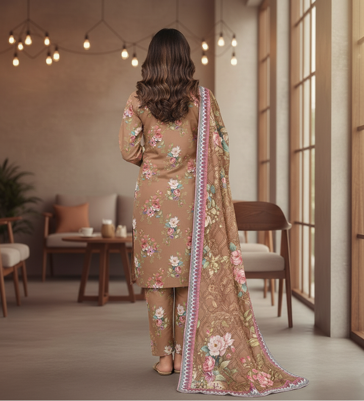 3PC Unstitched Printed Suit US5536