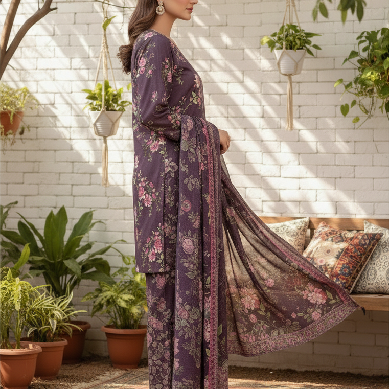 3PC Unstitched Printed Suit US5535