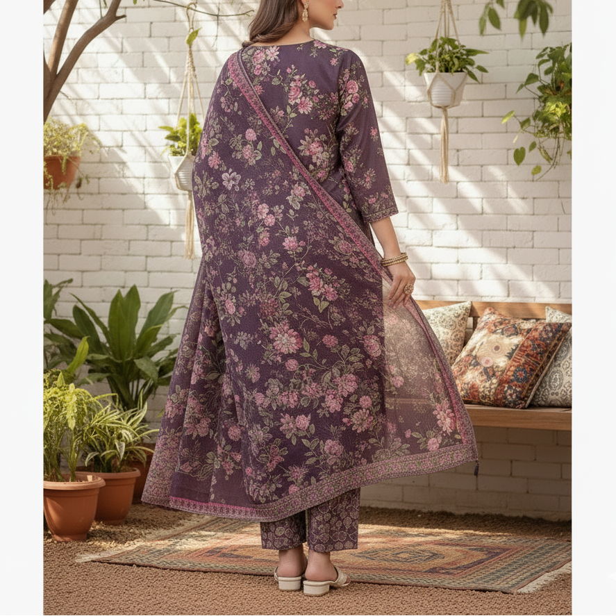 3PC Unstitched Printed Suit US5535