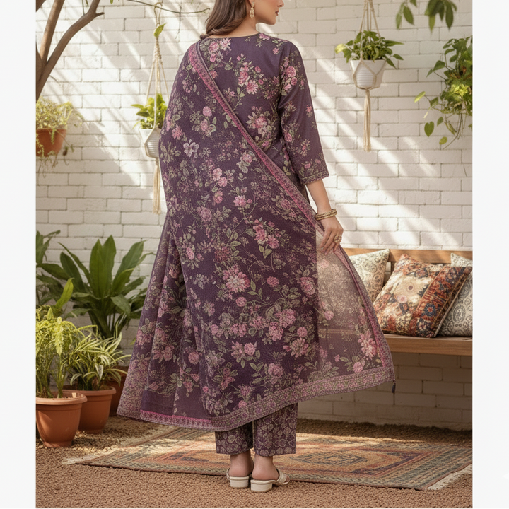 3PC Unstitched Printed Suit US5535