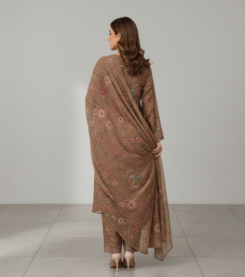 3PC Unstitched Printed Suit US5532