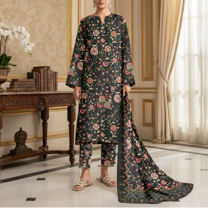 3PC Unstitched Printed Suit US5531