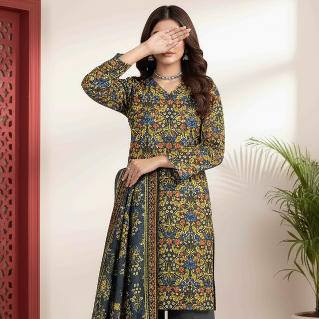 3PC Unstitched Printed Suit US5472