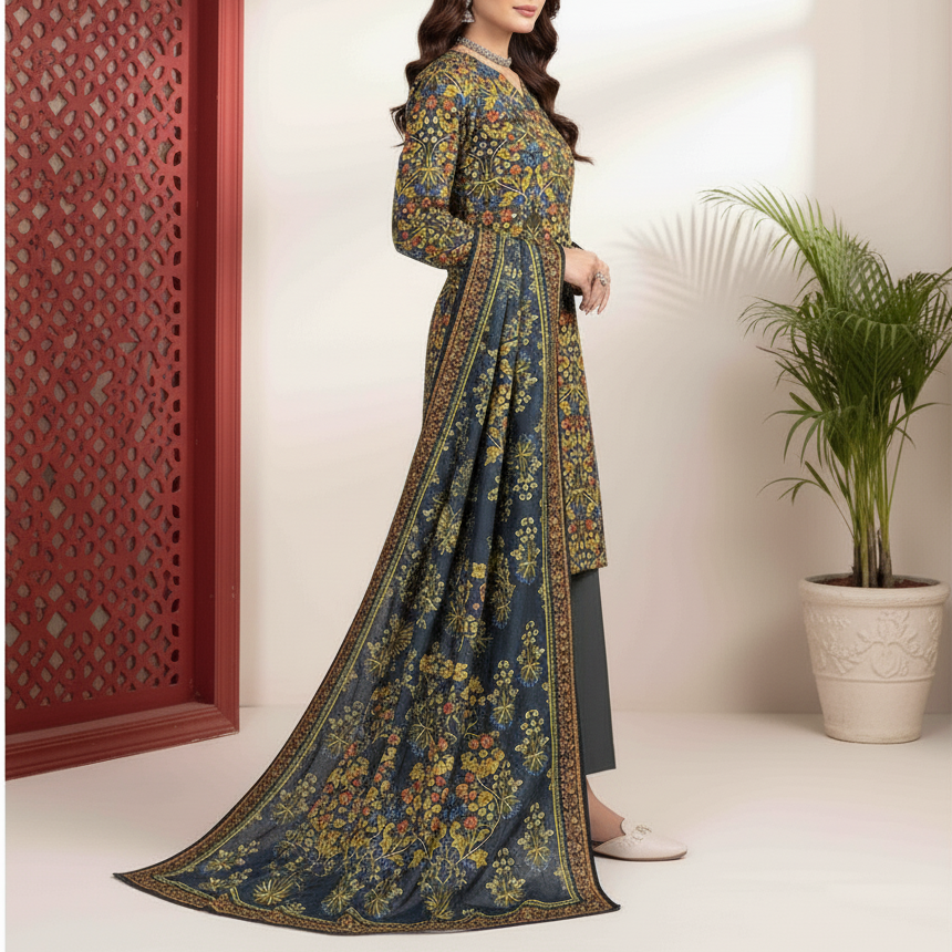 3PC Unstitched Printed Suit US5472