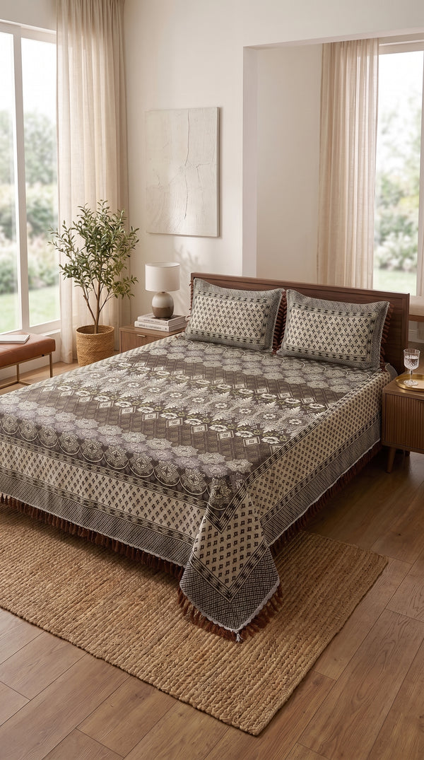 Multani Mailkhor - Double Bed Bedsheet HT100606