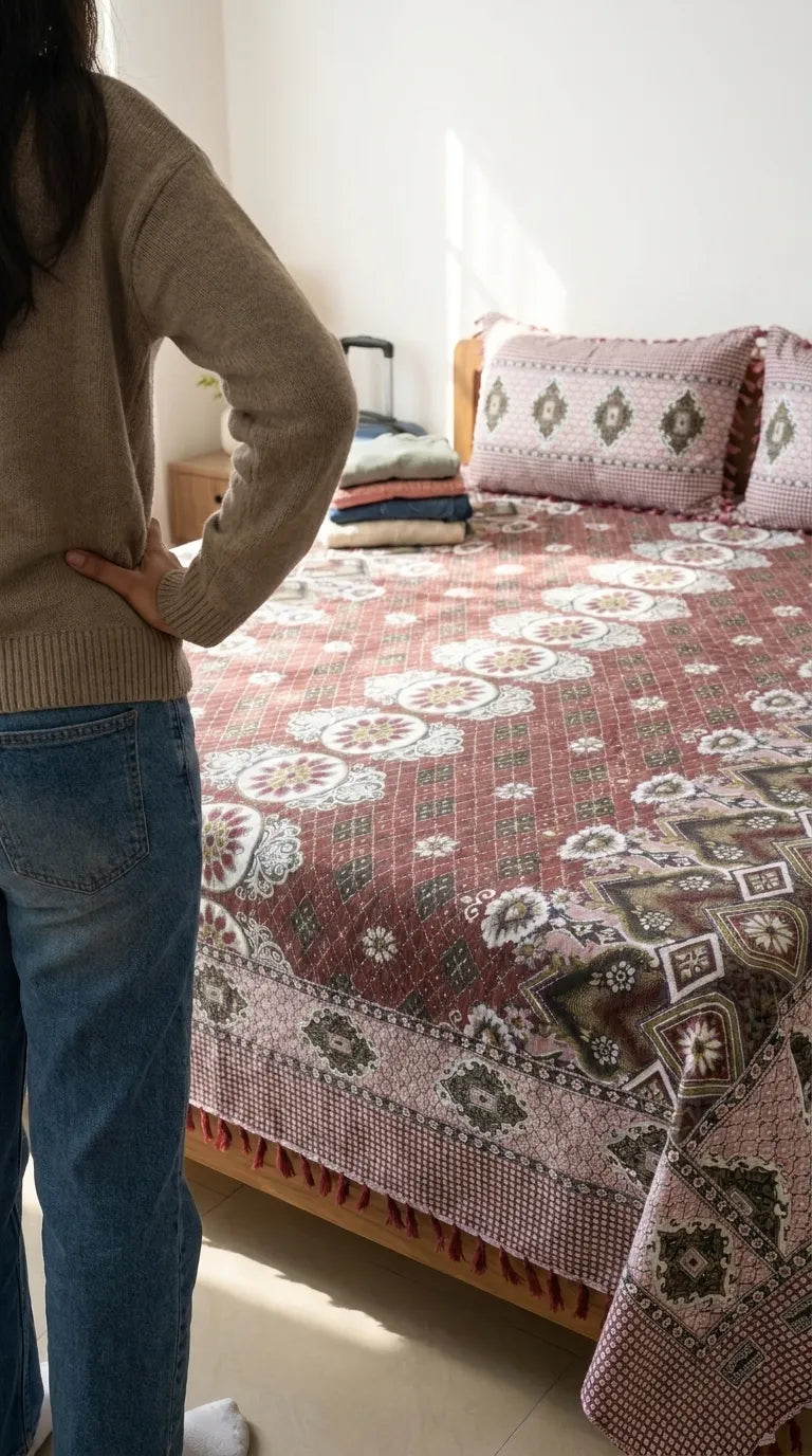 Multani Mailkhor - Double Bed Bedsheet HT100605