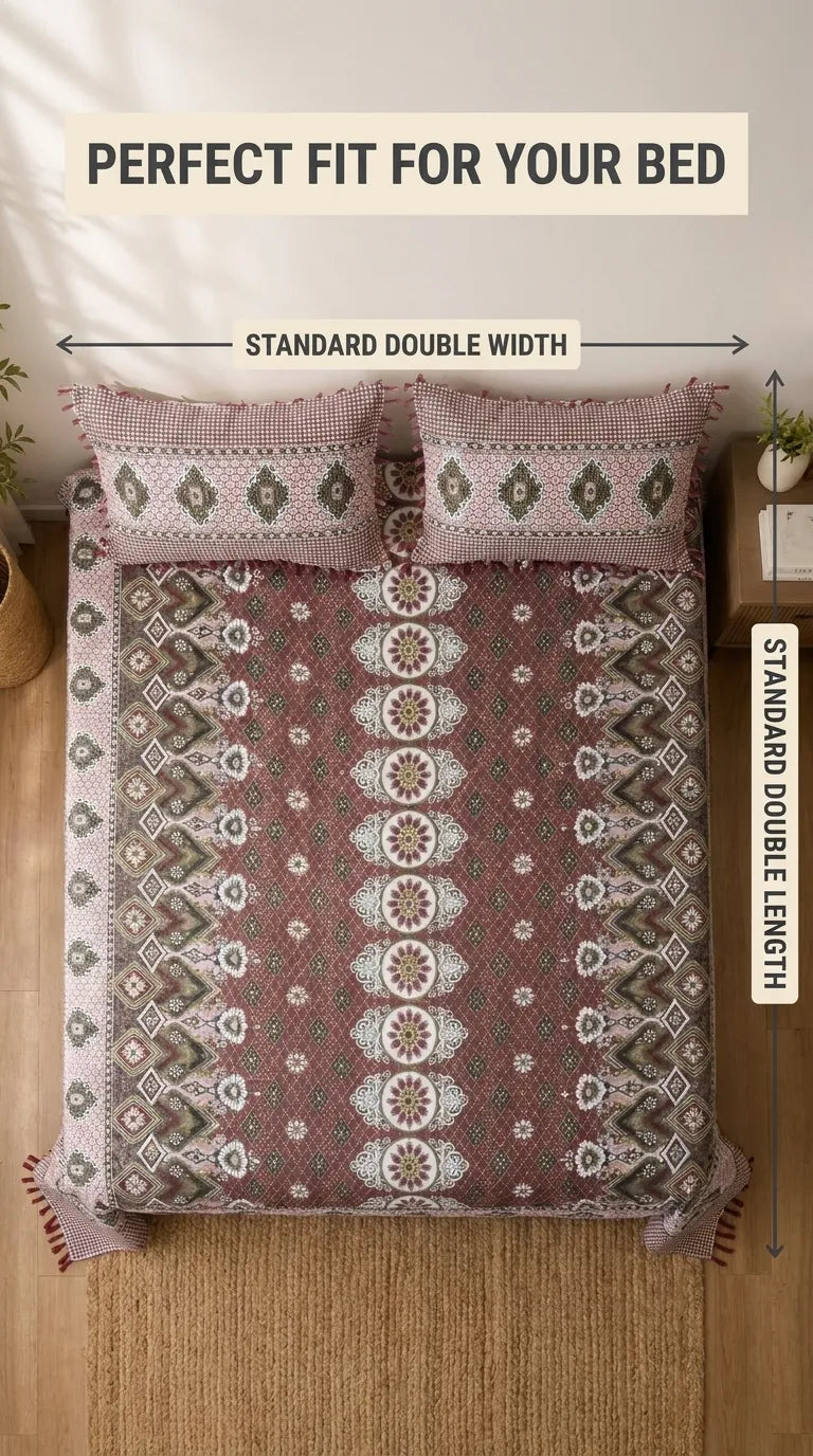 Multani Mailkhor - Double Bed Bedsheet HT100605