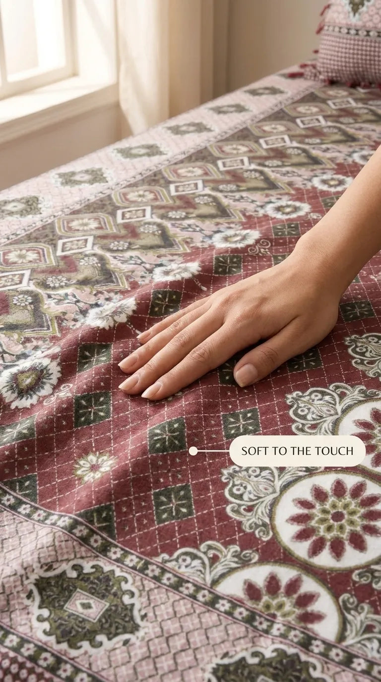 Multani Mailkhor - Double Bed Bedsheet HT100605