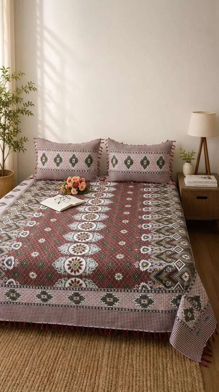 Multani Mailkhor - Double Bed Bedsheet HT100605