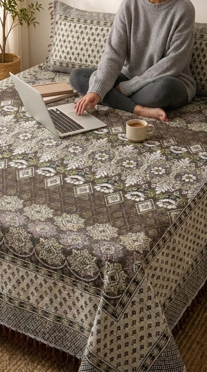 Multani Mailkhor - Double Bed Bedsheet HT100606