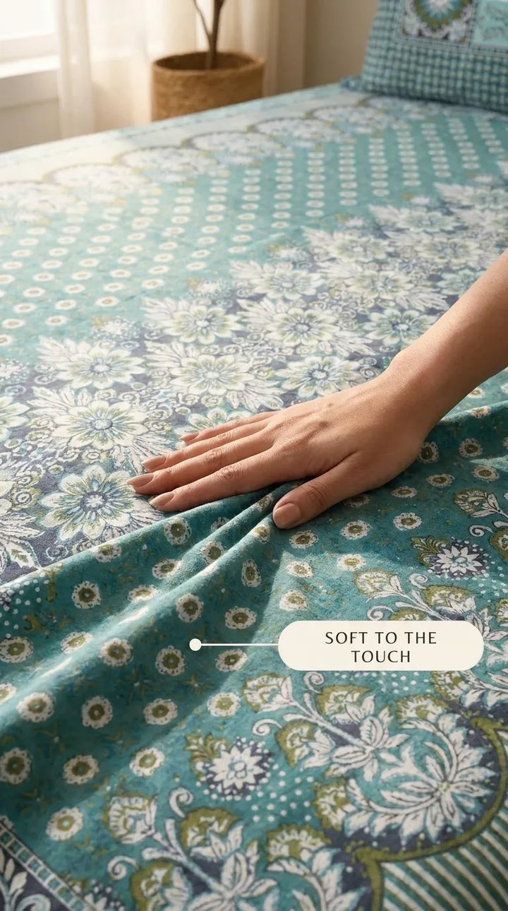 Multani Mailkhor - Double Bed Bedsheet HT100611