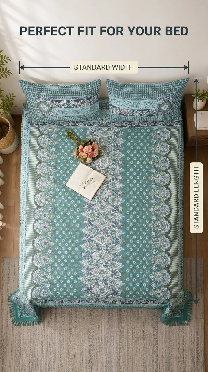 Multani Mailkhor - Double Bed Bedsheet HT100611