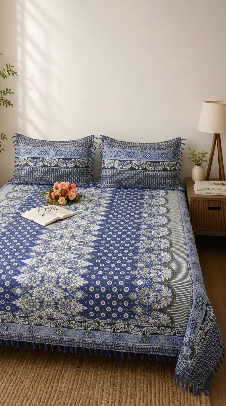 Multani Mailkhor - Double Bed Bedsheet HT100612