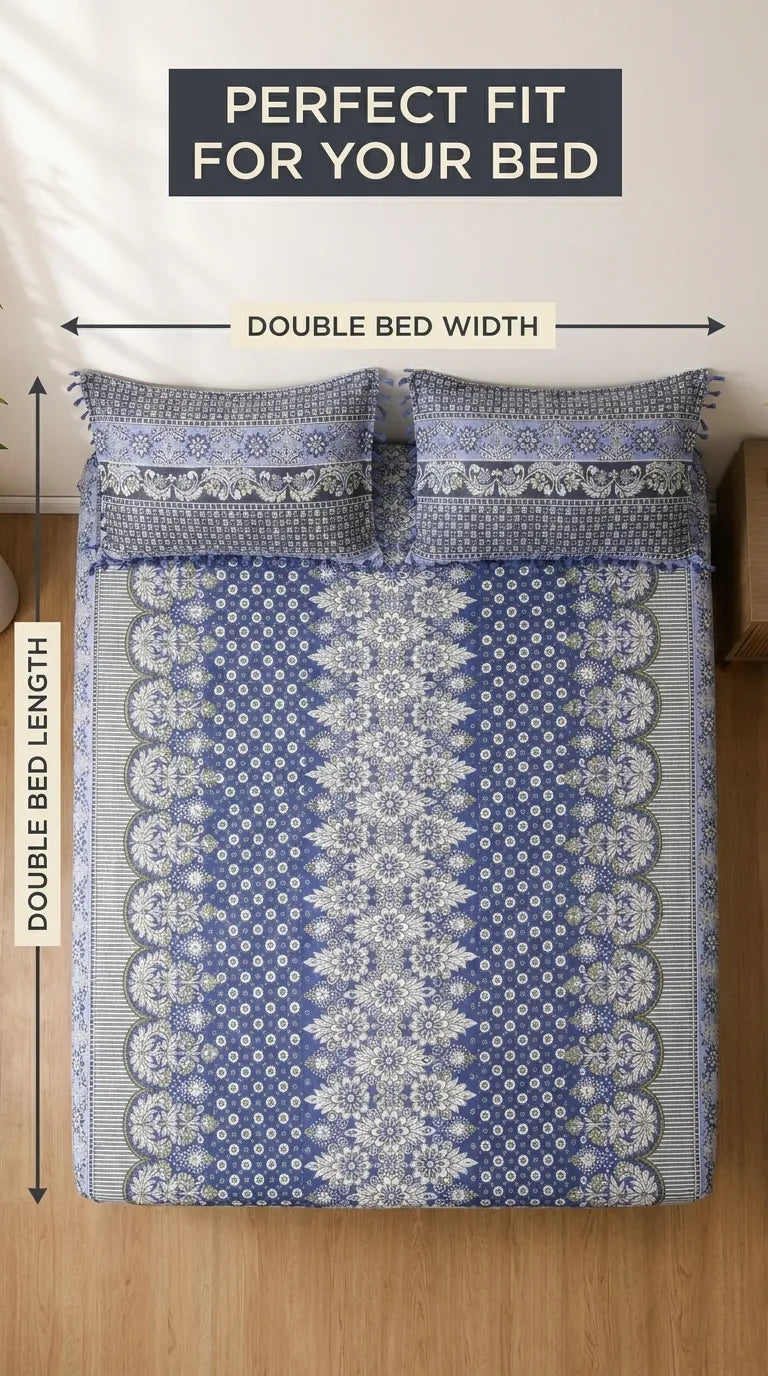 Multani Mailkhor - Double Bed Bedsheet HT100612