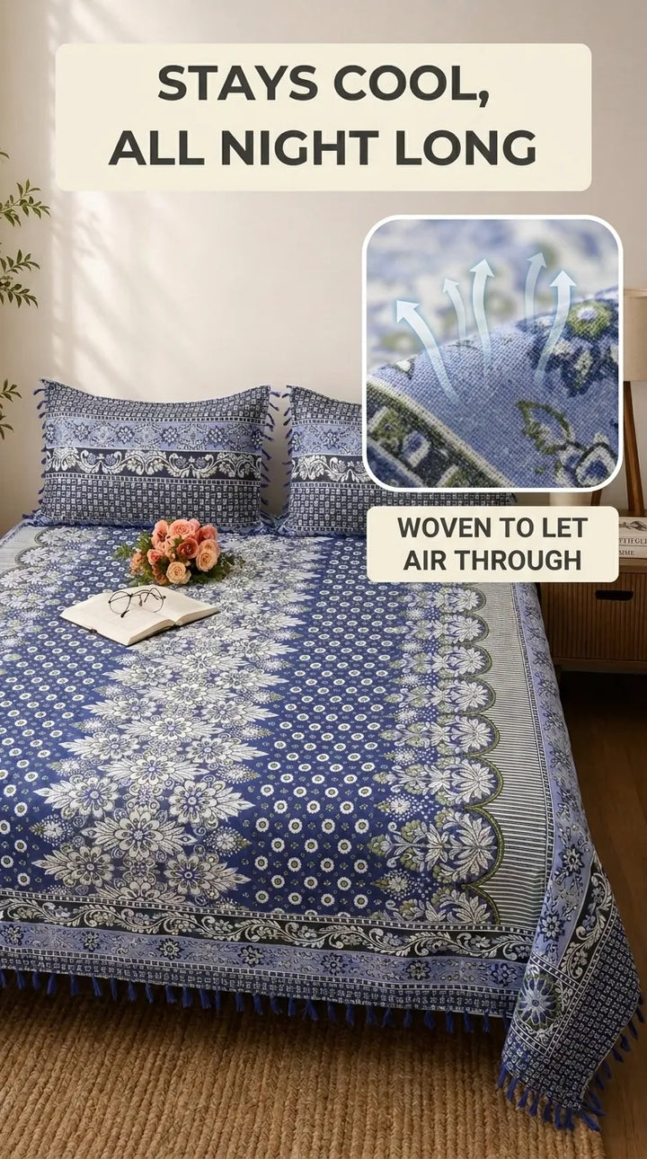 Multani Mailkhor - Double Bed Bedsheet HT100612