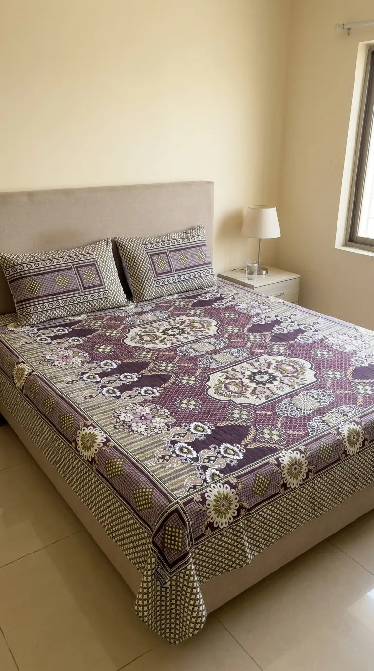 Double Bed Bedsheet HT100666