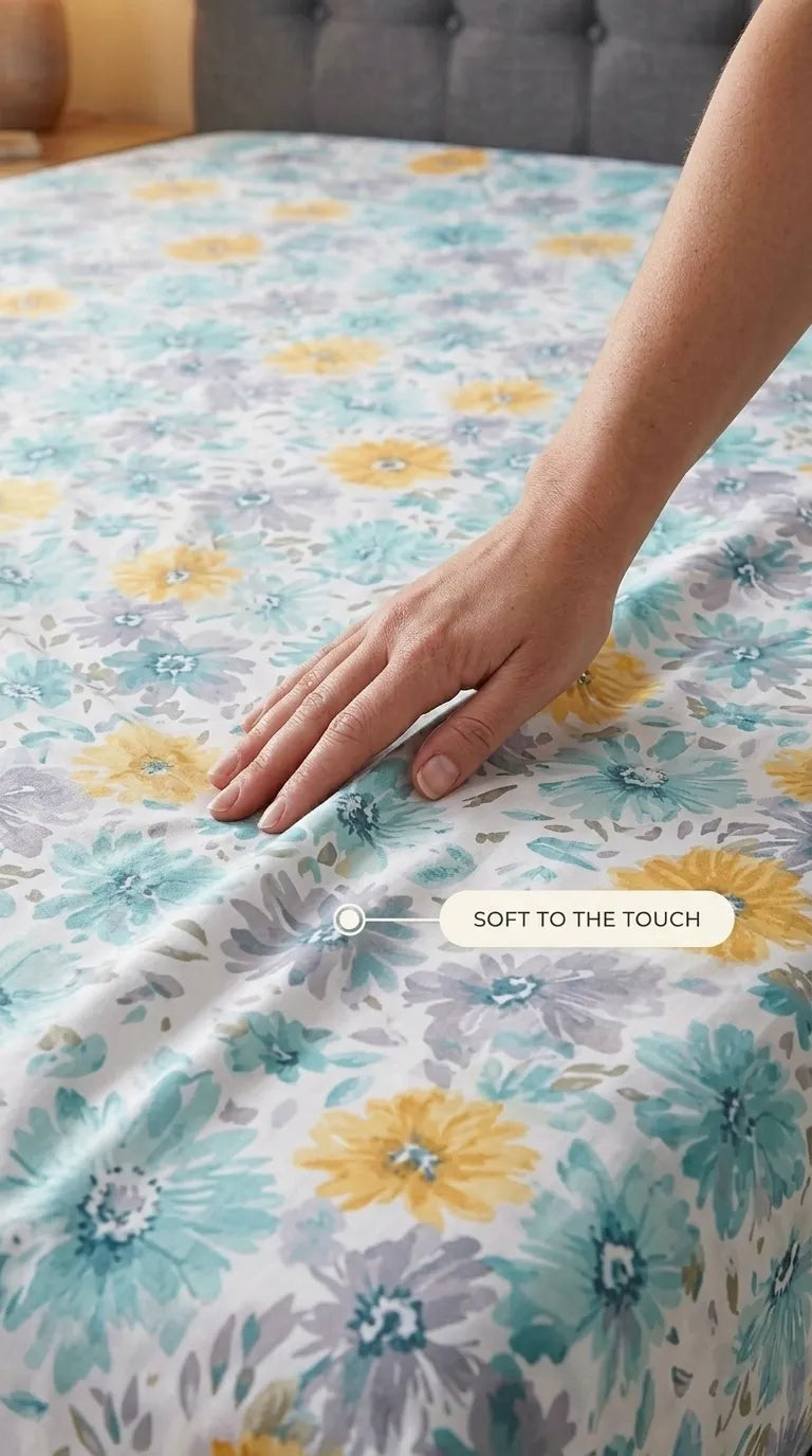100% Cotton - Double Bed Bedsheet HT101010