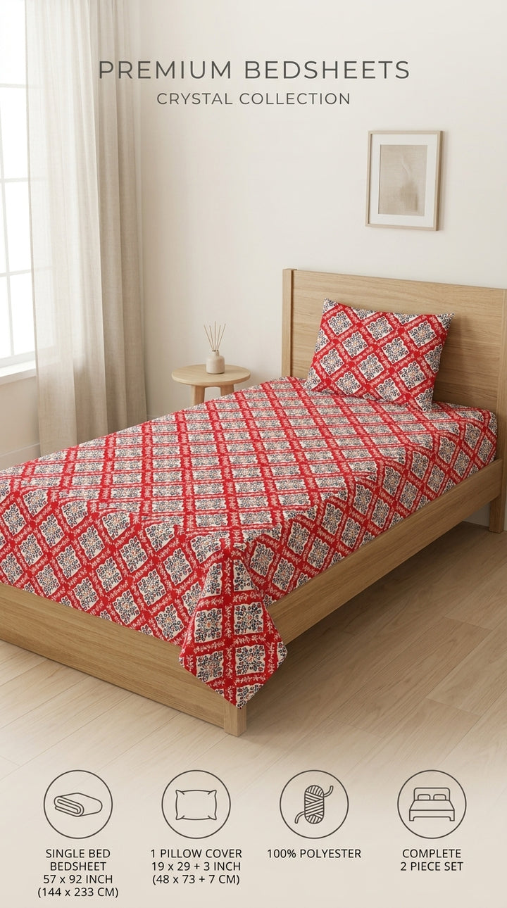 Crystal Cotton Double Bed Sheet HT110807