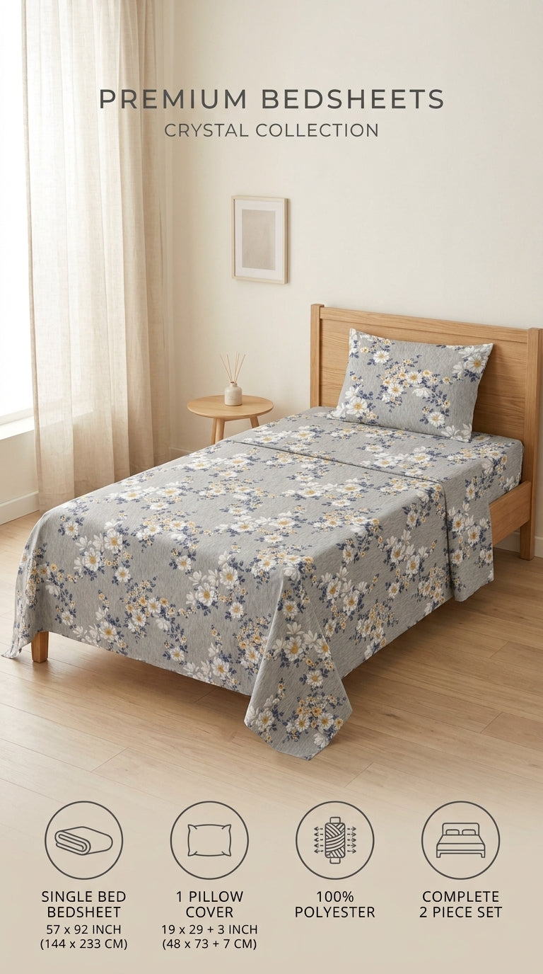 Crystal Cotton Double Bed Sheet HT110807