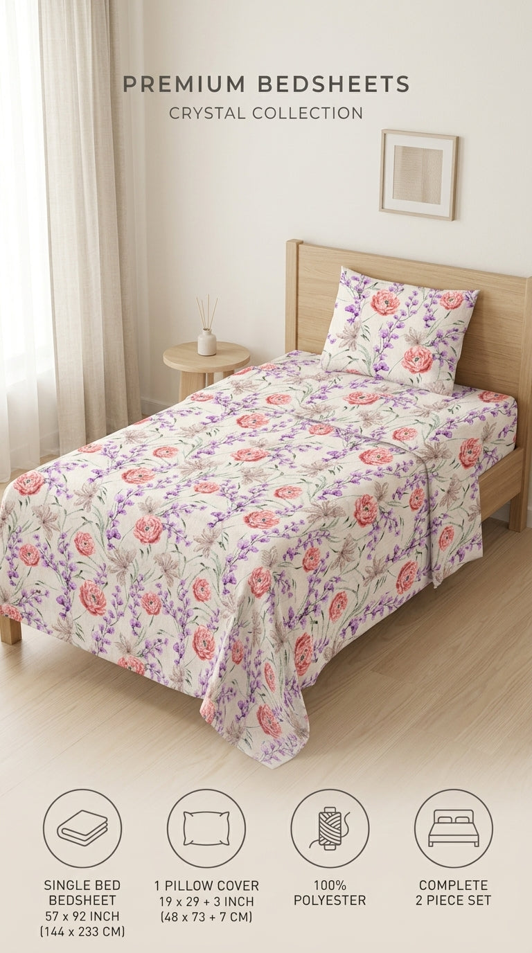 Crystal Cotton Double Bed Sheet HT110807