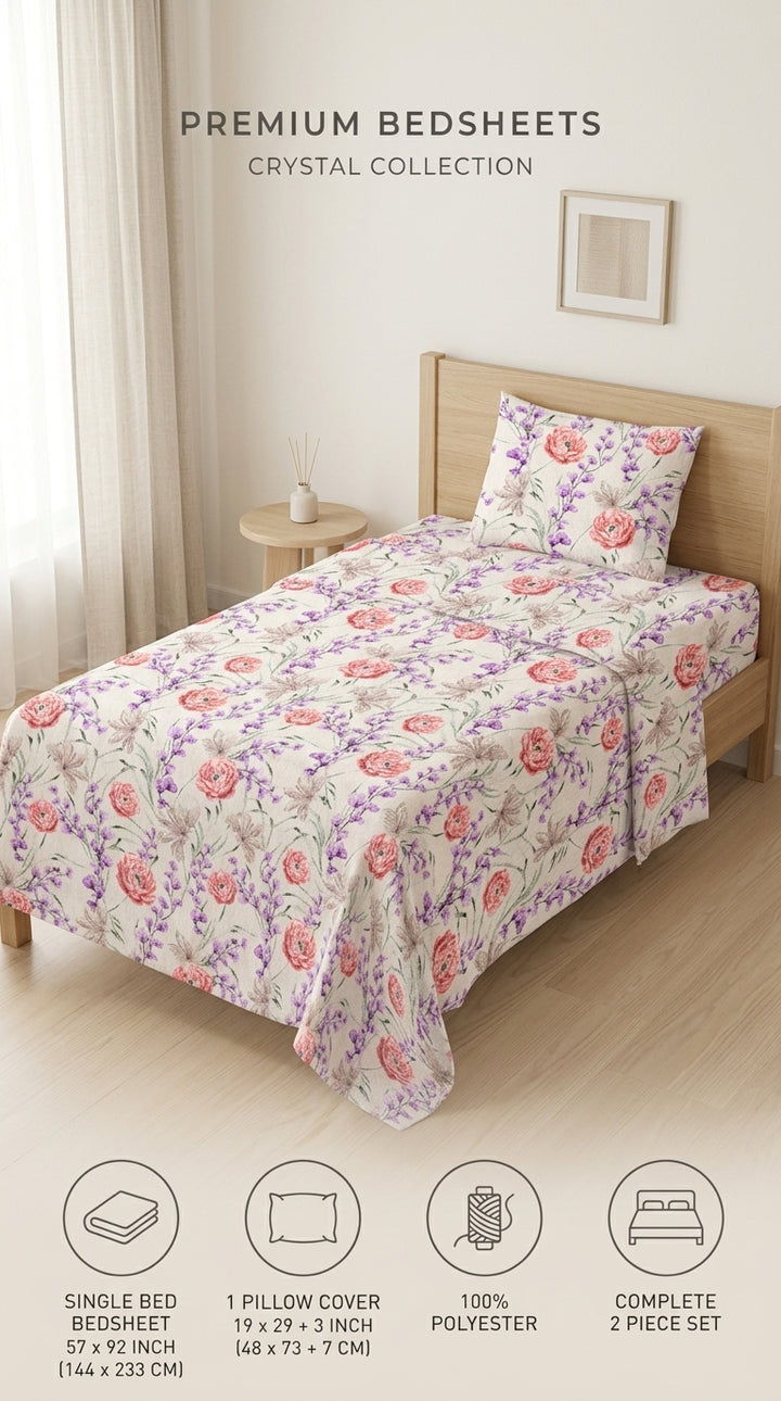 Crystal Cotton Double Bed Sheet HT110807