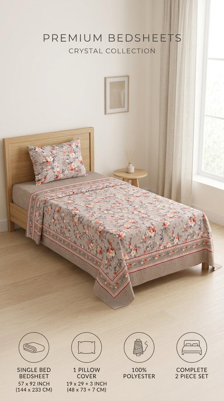 Crystal Cotton Double Bed Sheet HT110807