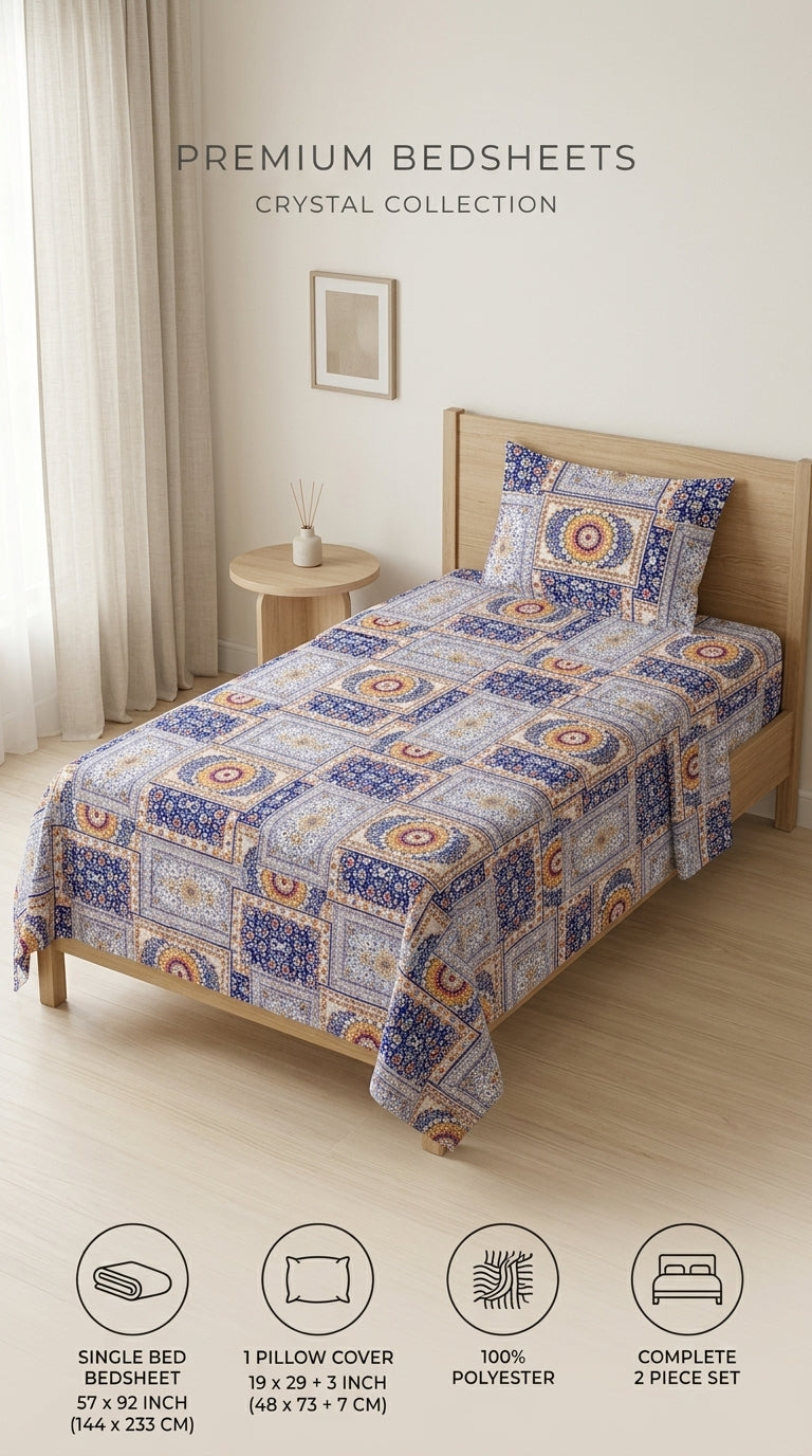 Crystal Cotton Double Bed Sheet HT110807
